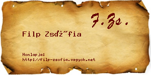 Filp Zsófia névjegykártya