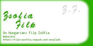 zsofia filp business card